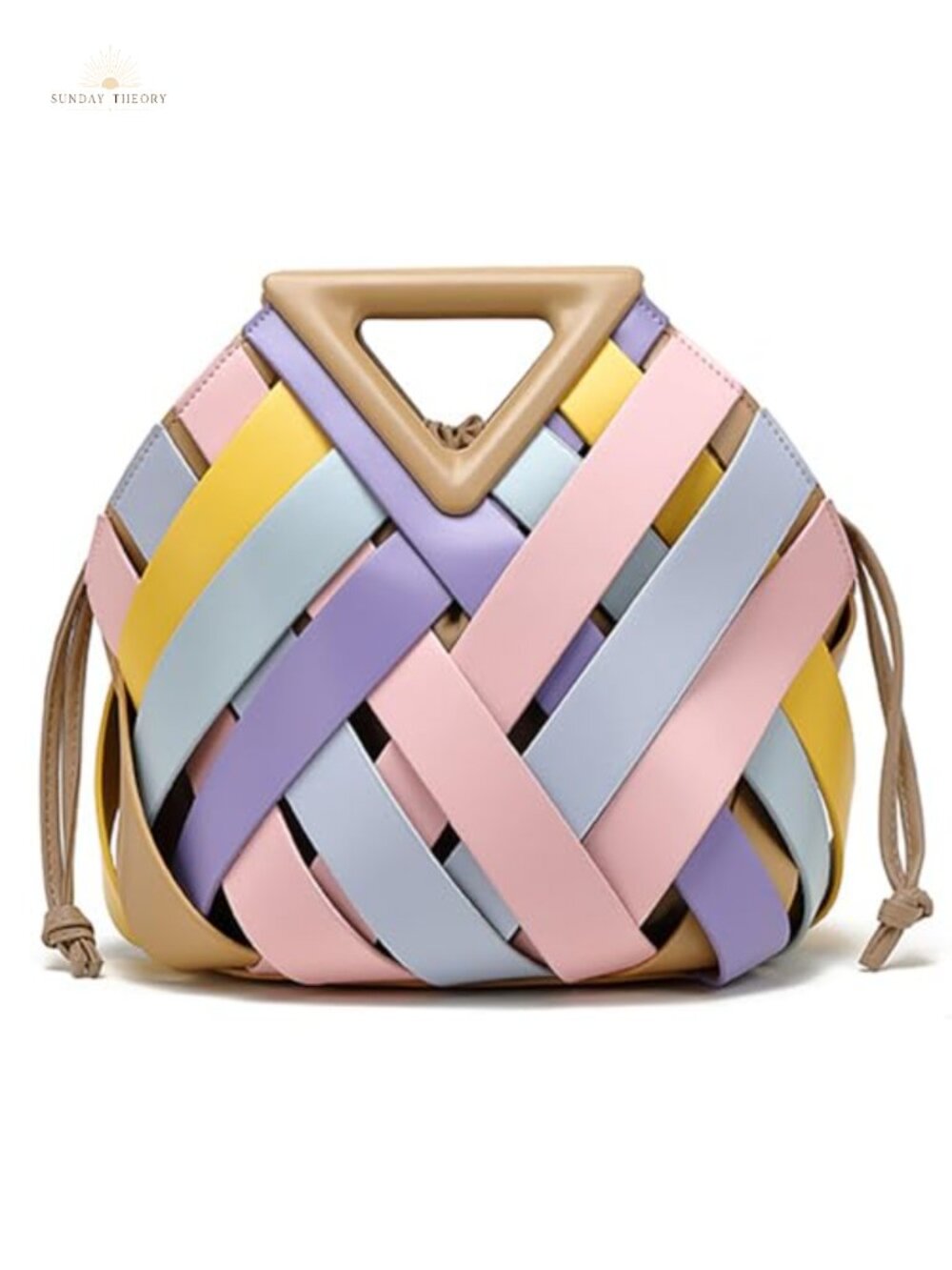 Vegan Leather Woven Clutch Crossbody Shoulder Bag Top Handle Handbag